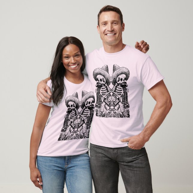 Camisa de Gótico do Esqueleto Mexicano (Unissex)