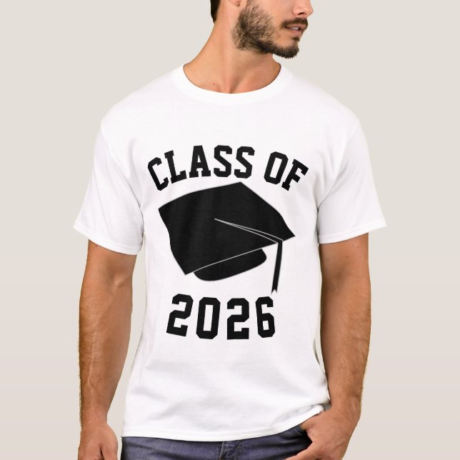 Camisa De Graduação "Classe De" Do Ano Personalizá (Frente)