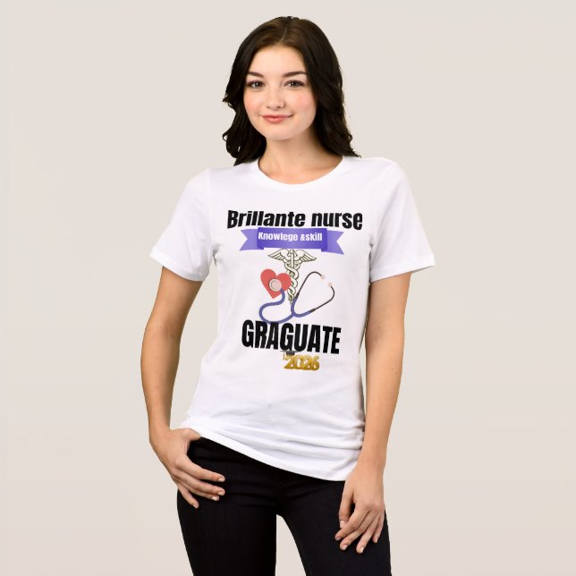 Camisa de Graduada de Enfermagem Brillante 2026 –  (Frente Completa)