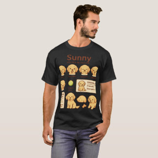 Camisa de Gráfico de Humor de Cachorrinho Golden R
