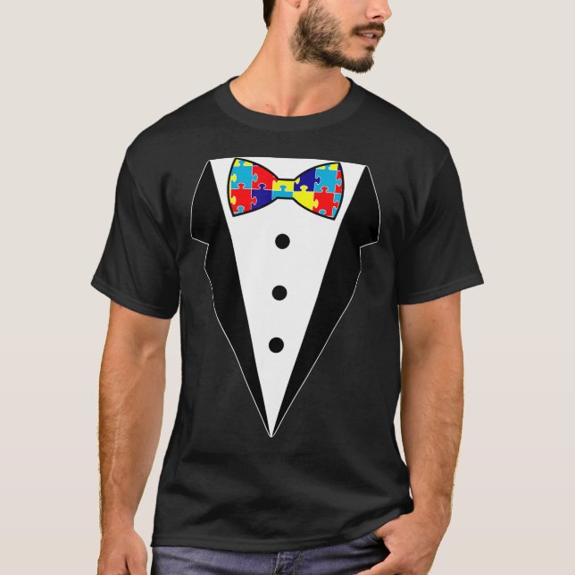 Camisa de Gravata de Pescoço de Puzzle de Conscien (Frente)