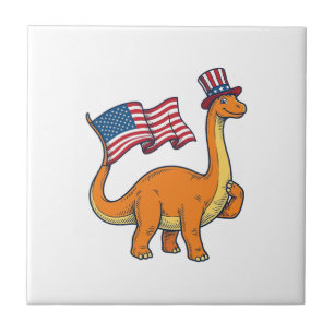 Camisa de Gravura Vintage Bandeira de Dinossauro P