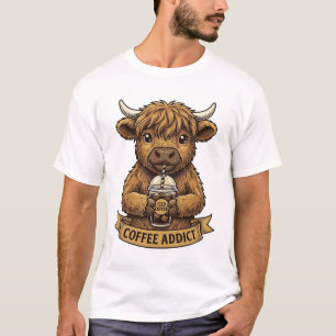 Camisa de Gravura Vintage de Vaca das Terras Altas