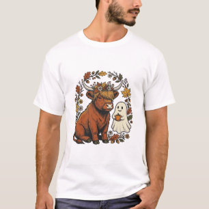 Camisa de Gravura Vintage de Vaca das Terras Altas