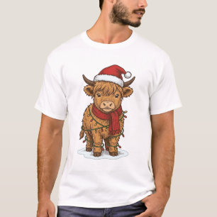 Camisa de Gravura Vintage de Vaca das Terras Altas