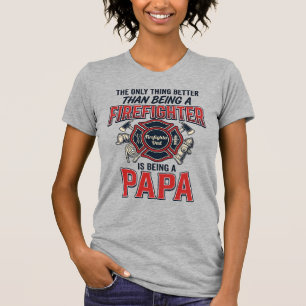 Camisa de Gravura Vintage do Papai Bombeiro Design
