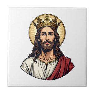 Camisa de Gravura Vintage Jesus Coroa Halo 2