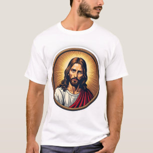 Camisa de Gravura Vintage Selo de Explosão de Mess
