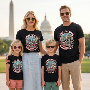 Camisa de Grupo de Férias em Família em Washington
