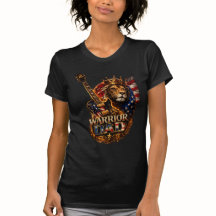 Camisa de Guitarra com Bandeira Americana do Leão 