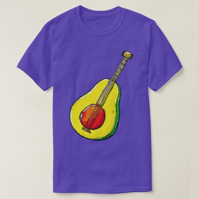 Camisa de guitarra Comida Avocado Guitar Shirt (Frente do Design)
