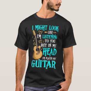 Camisa de Guitarra Engraçada Eu Posso Parecer Que