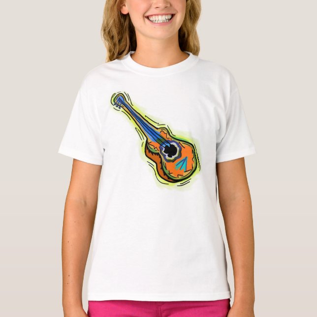 Camisa de guitarra para garotas (Frente)
