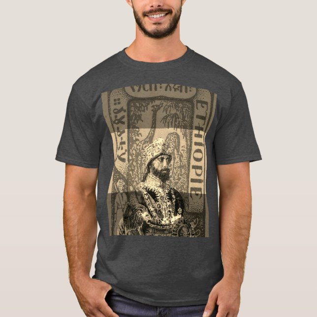 Camisa de Haile Selassie Etiópia Rasta (Frente)