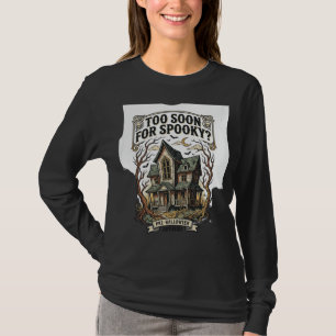 Camisa de Halloween Antiga com Desenho de Casa Ass
