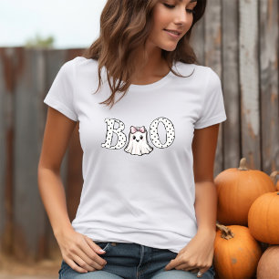 Camisa de Halloween Boo Fantasma Fofo