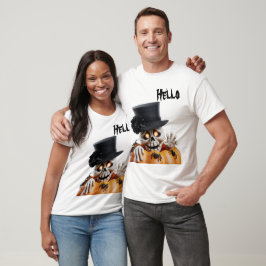Camisa de Halloween com Esqueleto Assustador e Car