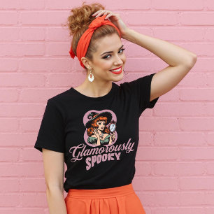 Camisa De Halloween De Bruxas Retrô Glamorosamente