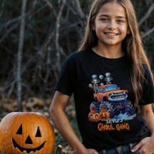 Camisa de Halloween de Caminhão Monstro Personaliz