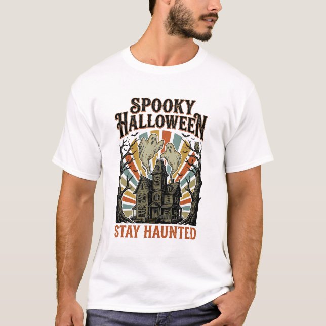 Camisa de Halloween de Casa Assombrada com Fantasm (Frente)