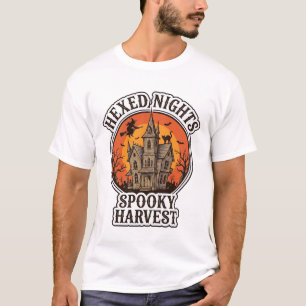 Camisa de Halloween de Casa Assombrada Gravura Vin