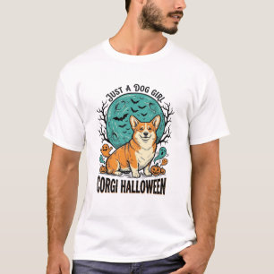 Camisa de Halloween de Corgi para Meninas que Amam