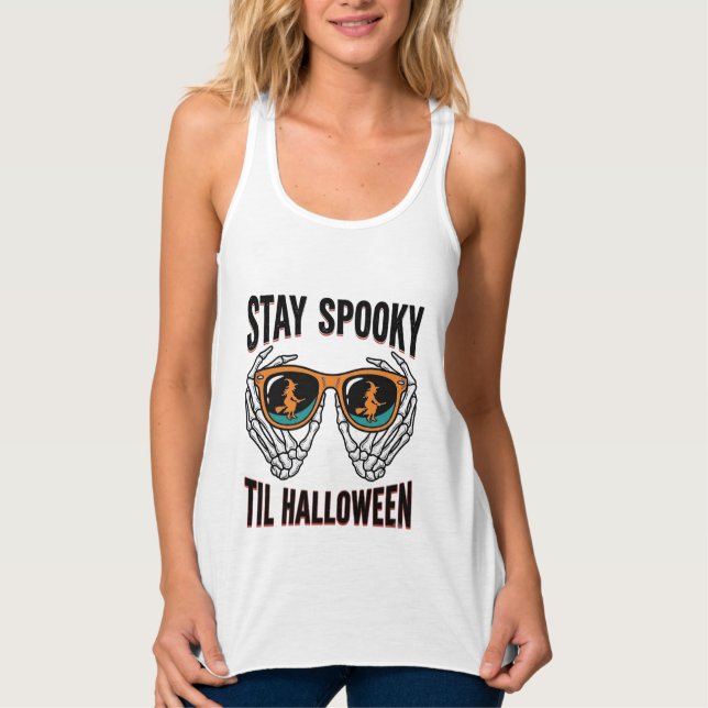 Camisa de Halloween de Esqueleto com Óculos de Bru (Frente)