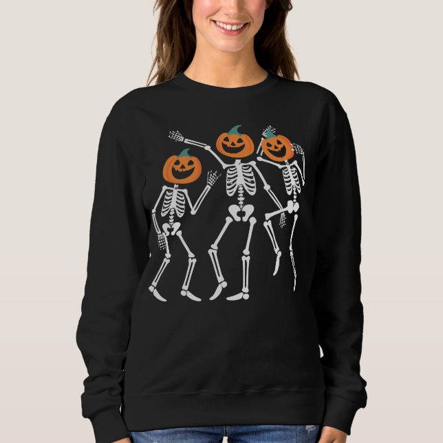 Camisa De Halloween De Esqueleto, Halloween De Pum (Frente)