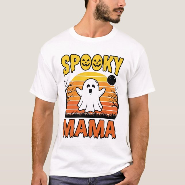 Camisa de Halloween de Fantasma Vintage Spooky Mam (Frente)