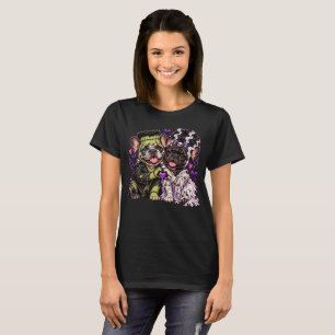 Camisa de Halloween de Frank e Noiva Frenchie Fofa