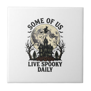 Camisa de Halloween Diária com Lua Assombrada Vint