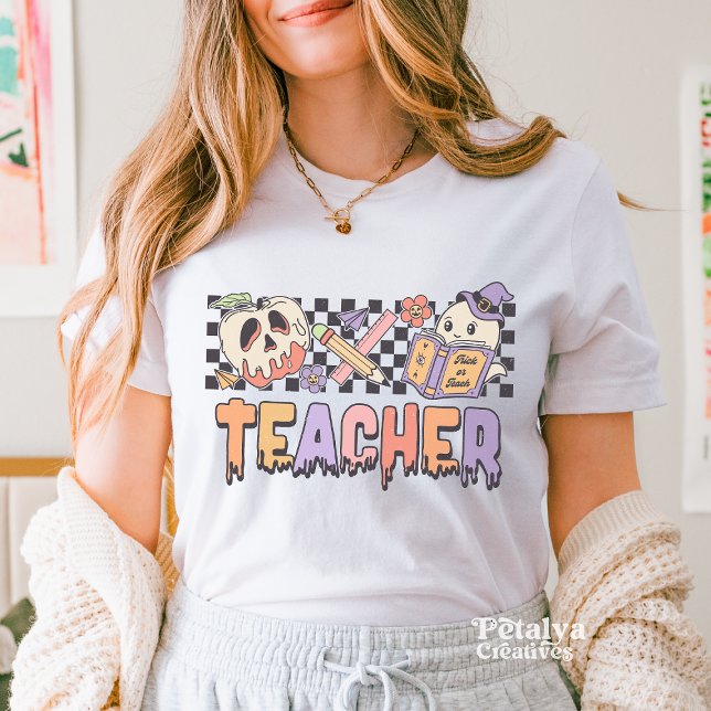 Camisa de Halloween do Professor (Teacher Halloween Shirt, Graders Teacher Halloween Top, Halloween Costume, Gift for Teachers)