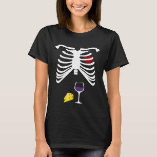 Camisa de Halloween Esqueleto Vinho Xray Mulheres