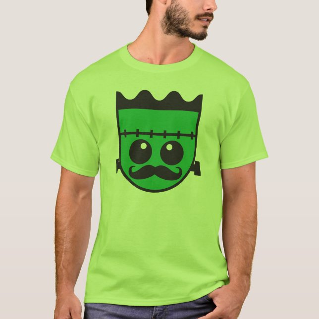 Camisa de Halloween FRANKINSTIEN no bigode do bigo (Frente)