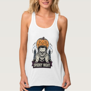 Camisa de Halloween Monstro com Gravação da Lua de