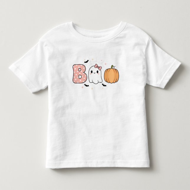 Camisa de Halloween para menina pequena (Frente)
