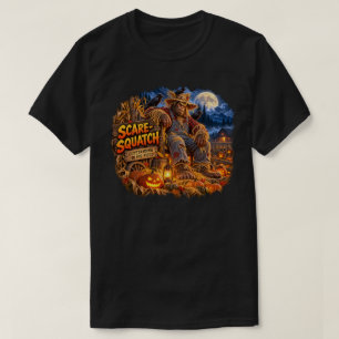 Camisa de Halloween Scare-Squatch Espantalho Bigfo