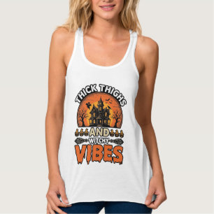 Camisa de Halloween Thick Thighs Witchy Vibes Desi