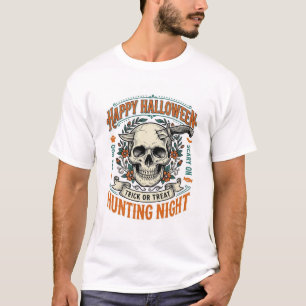 Camisa de Halloween Vintage Caveira Dia das Bruxas