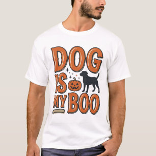 Camisa de Halloween Vintage Dog Is My Boo Design_1