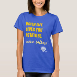 Camisa de Hanukkah para Mulheres - "Faça latkes"