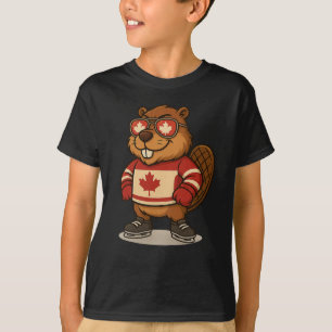 Camisa de Hockey Símbolo de Castor Canadense 1º de