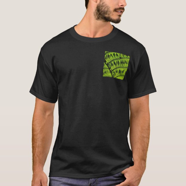 Camisa de homem de folha verde (Frente)