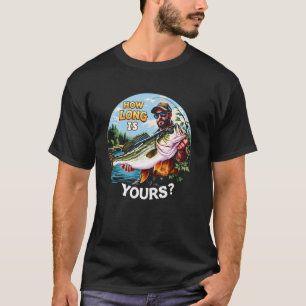 Camisa de homem de pesca de robalo Design de perca