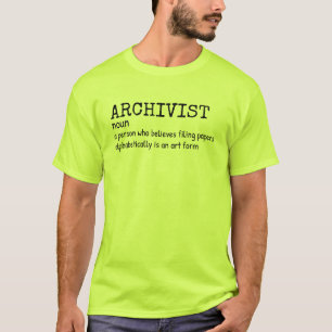 Camisa de Homens de Definição de Humor Arquivista