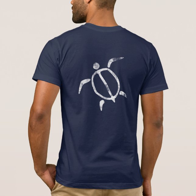 Camisa de Honu (tartaruga de mar) Pertroglyph (Verso)