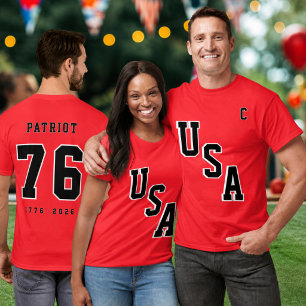 Camisa de hóquei USA de aniversário de 250 anos da