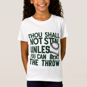 Camisa de humor com beisebol para roubar