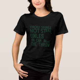 Camisa de humor com beisebol para roubar