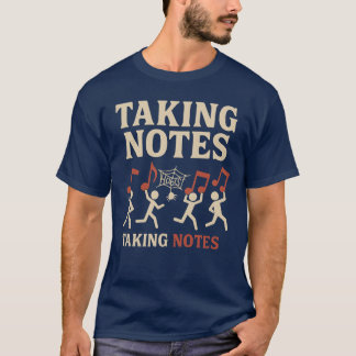 Camisa de Humor Musical - Stickman Stealing Notes